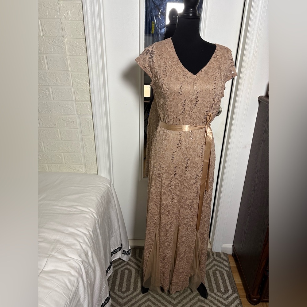 Cardolite Petite Lace Sequin Maxi Dress PL - NWT Style - Picture 1 of 6